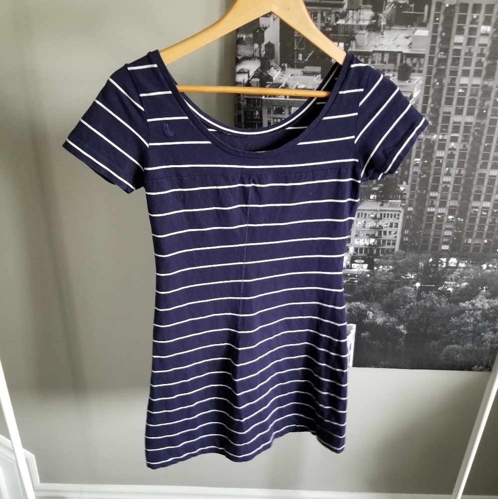 LOLE striped tshirt dress organic cotton